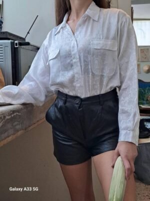 Alternative view of vintage white embossed body/shirt