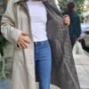 vintage reversible grey/beige trench coat