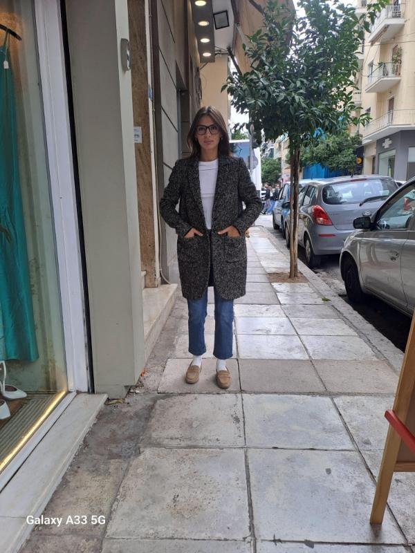 vintage Liu Jo long tweed coat - Image 5