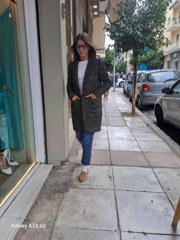 vintage Liu Jo long tweed coat - Image 4