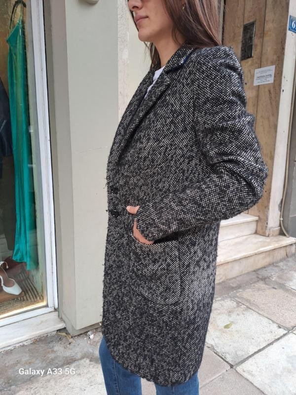 vintage Liu Jo long tweed coat - Image 3