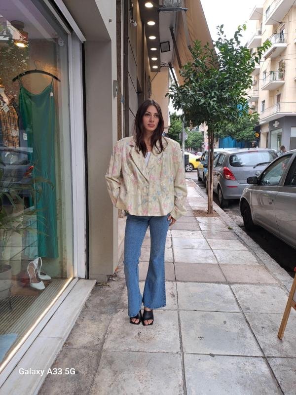 vintage glitterish pastel patterned blazer - Image 4