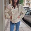 vintage glitterish pastel patterned blazer