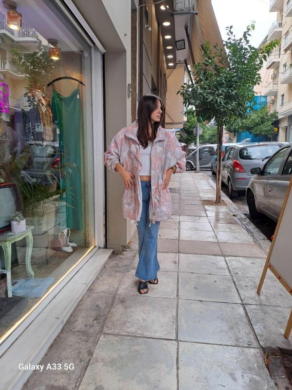 vintage oversized abstract pastel patterned windbreaker - Image 3