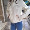 vintage y2k white leather moto jacket