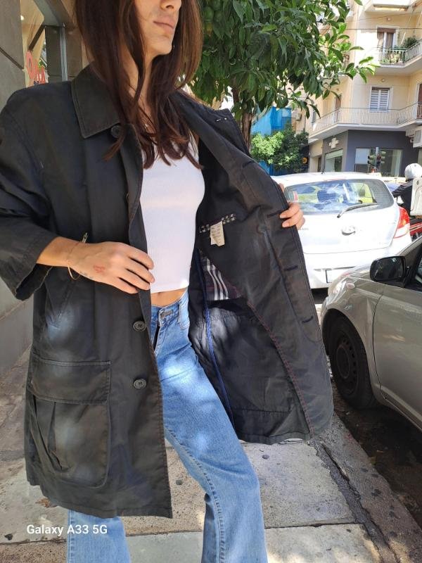 vintage Burberry off black utility jacket - Image 3