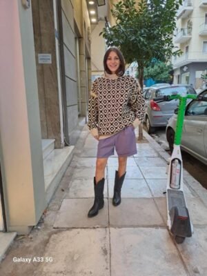 Alternative view of vintage oversized turtle neck wool sweater