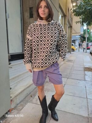 vintage oversized turtle neck wool sweater