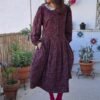 vintage Laura Ashley floral midi dress with lace colar