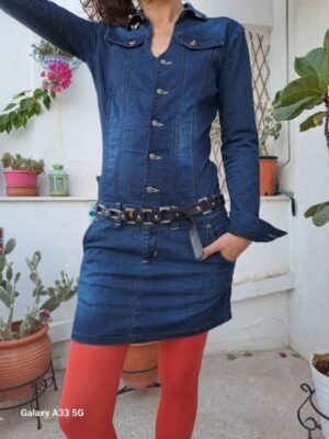 Alternative view of vintage y2k denim mini dress