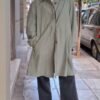 vintage trench coat in mint green