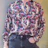 vintage Benetton viscose abstract floral shirt