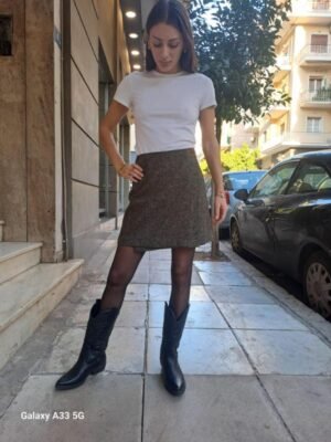 vintage tweed mini skirt