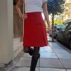 vintage red wool mini skirt