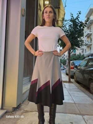 vintage velour geometric skirt