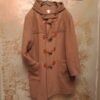 vintage camel hooded montgomery coat