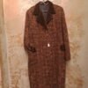vintage Gianfranco Fe rre brown textured wool coat with velvet colar