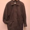 vintage suede off-black parka jacket