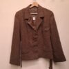 vintage brown herringbone blazer with belt