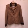 vintage brown tweed blazer with velvet collar