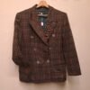 vintage plaid wool mix blazer