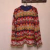 vintage floral oversize knitted sweater