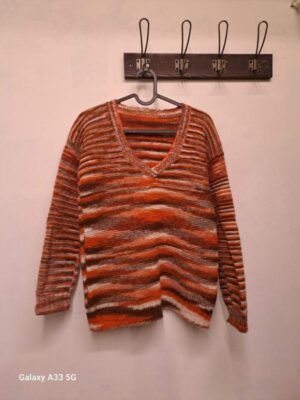 vintage stripped hand knitted sweater