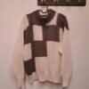 vintage geometric patterned knitted sweater