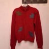 vintage hand knitted red sweater