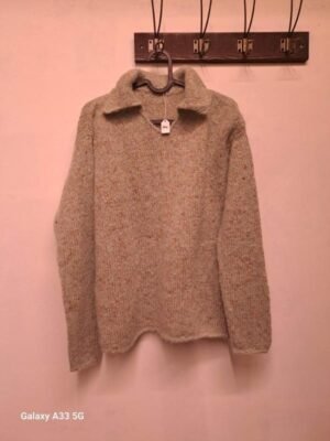 vintage mint hand knitted wool sweater