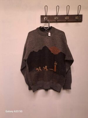vintage themed knitted sweater