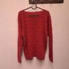 vintage hand knitted coral sweater