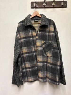 vintage unisex plaid fleece shirt