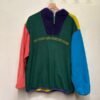 vintage unisex fleece sweater(coral,green,purple,ciel,yellow)