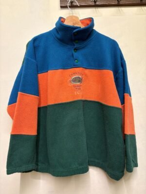 Alternative view of vintage unisex fleece sweater(blue,green,orange)