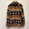 vintage unisex fleece jacket(brown,blue,beige)
