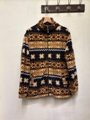 vintage unisex fleece jacket(brown,blue,beige)
