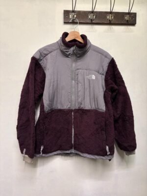 vintage unisex North Face fleece jacket(aubergine,grey)