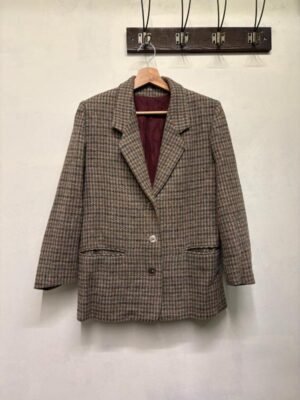 vintage Harris Tweed wool plaid blazer