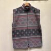 vintage unisex fleece vest (grey,pink)