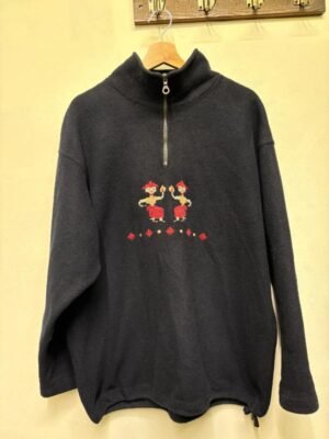 Alternative view of vintage unisex fleece dark blue sweater