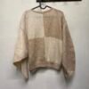 vintage cream & beige wool hand knitted sweater