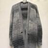 vintage wool hand knitted cardigan in grey tones