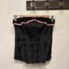 vintage black & white corset top M