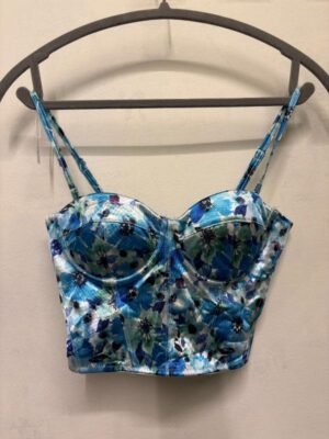 Alternative view of vintage floral corset top S/Cup B