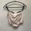 vintage pastel pink satin corset top