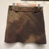 vintage bleached out plaid mini skirt, a line with belt