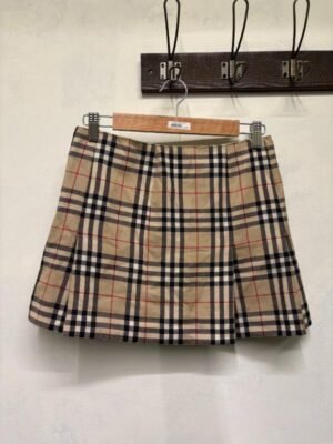 Alternative view of vintage Burberry style mini skirt
