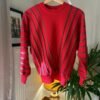80's vintage red stripped knitted sweater