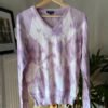 vintage lilac cotton tie dye knitted sweater